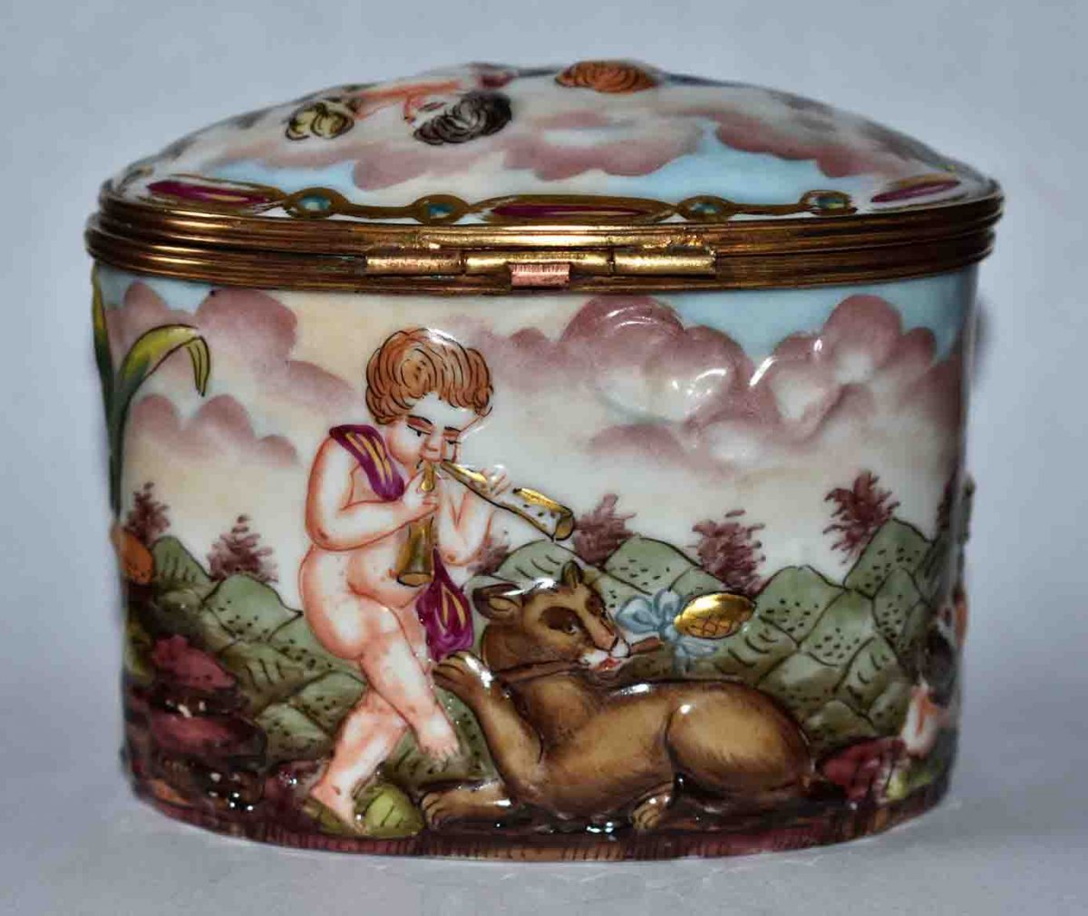 Coffret  à Bijoux En Porcelaine ,  Capodimonte, Naples, XIXème-photo-2