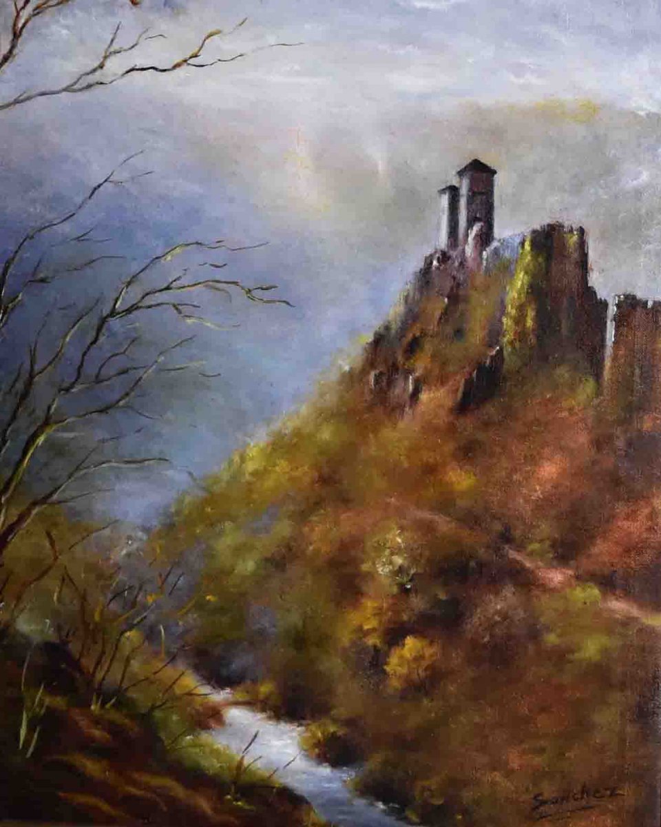 O. Sanchez, Landscape Creuse Valley, Castle Ruins, Crozant,-photo-4