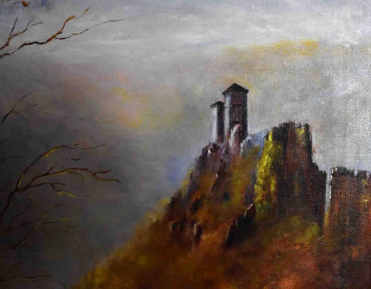 O. Sanchez, Landscape Creuse Valley, Castle Ruins, Crozant,-photo-2