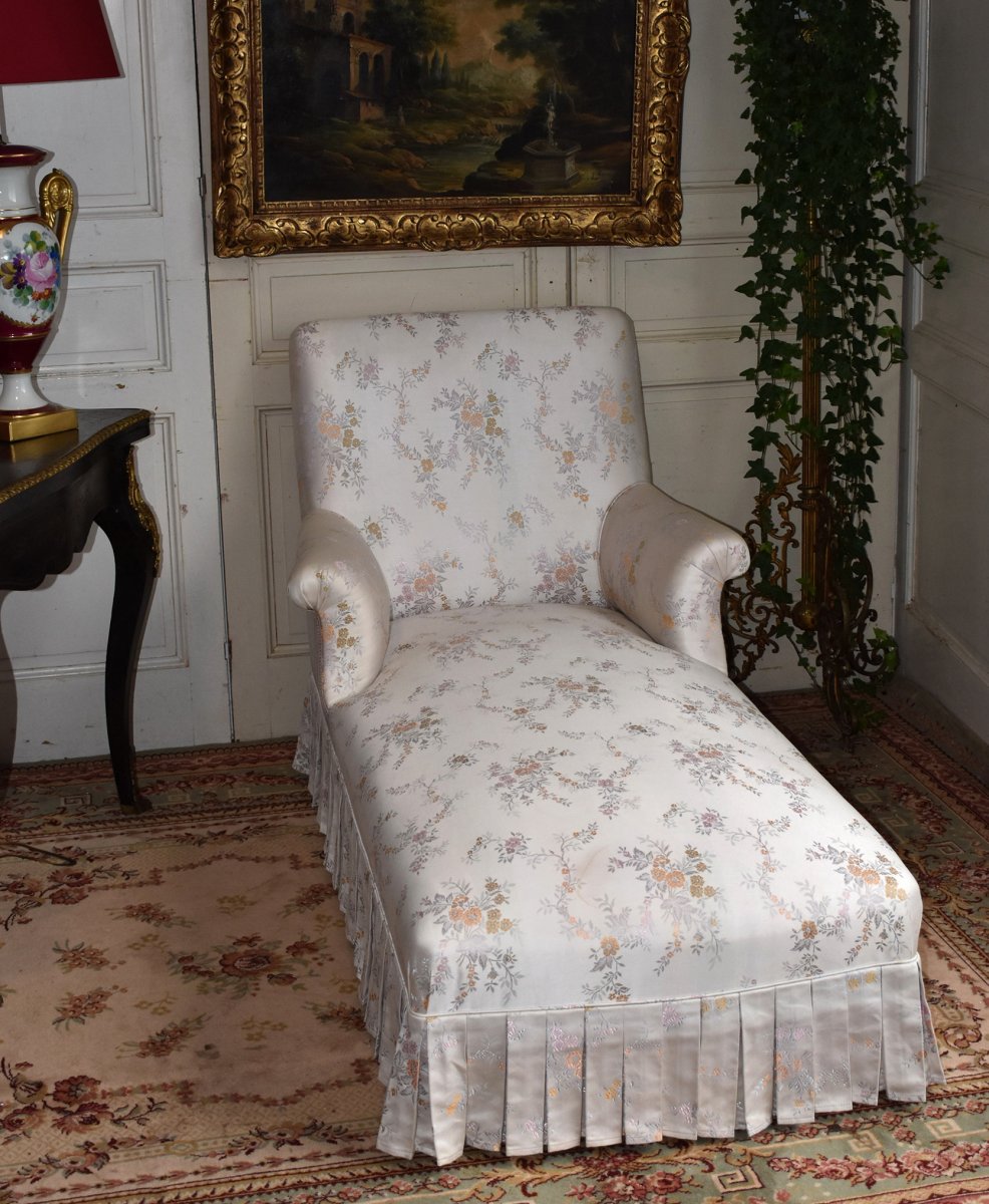 Méridienne, Fauteuil  d'époque Napoléon III, lit de repos  XIXème. -photo-3