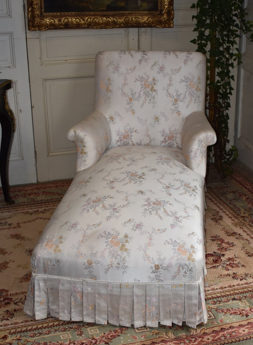 Méridienne, Fauteuil  d'époque Napoléon III, lit de repos  XIXème. -photo-4