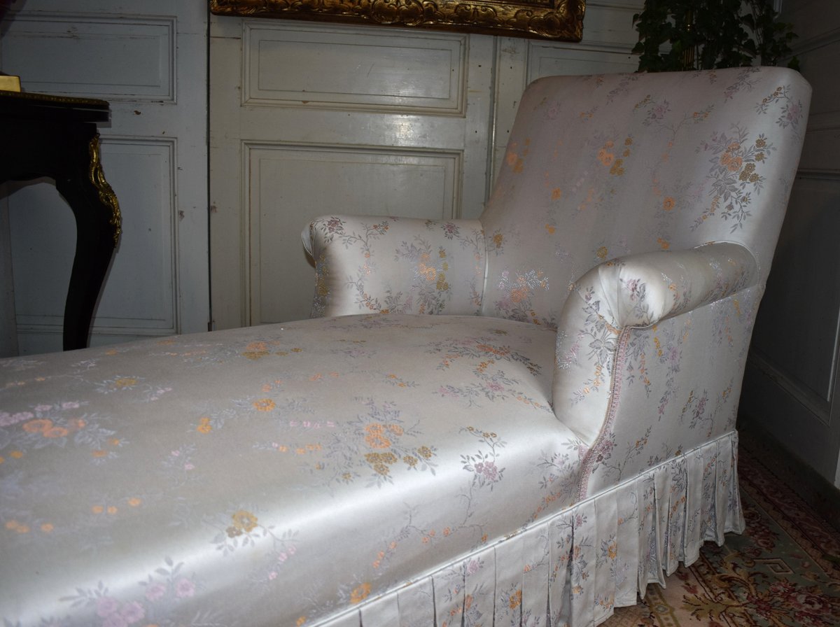 Méridienne, Fauteuil  d'époque Napoléon III, lit de repos  XIXème. -photo-2