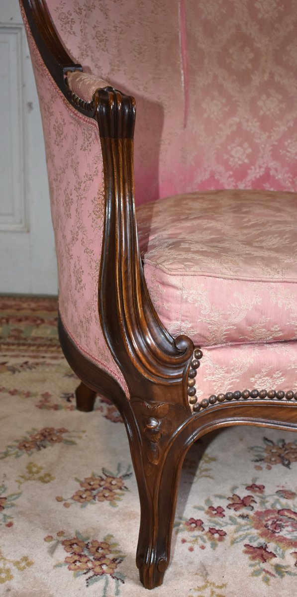 Large  Bergère De Style Louis XV -photo-2