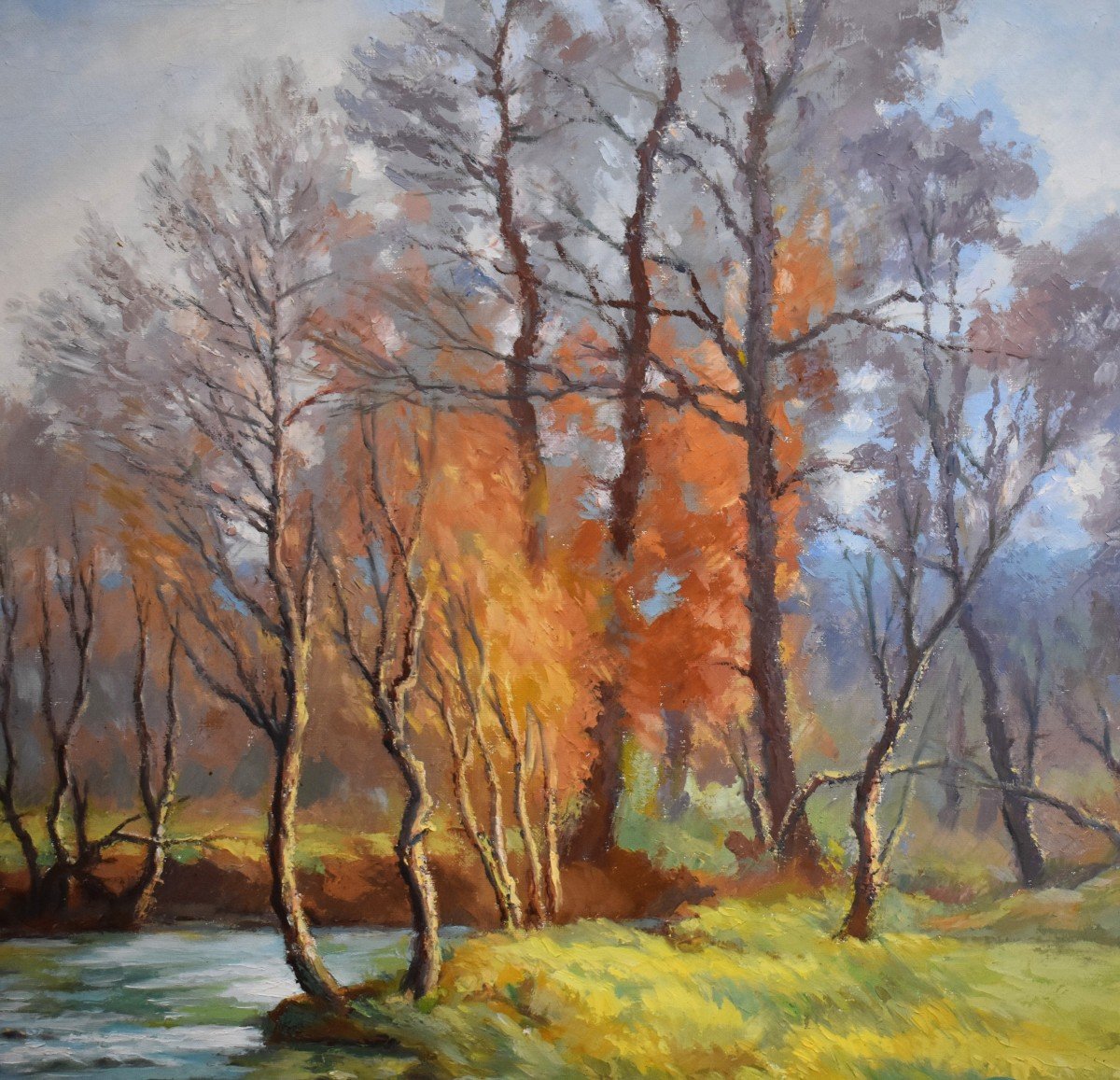 Jean Baptiste Issanchou (1875-1960), Emailleur, Céramiste, Peintre Limougeaud , Paysage Limousin,  école de Crozant.-photo-4