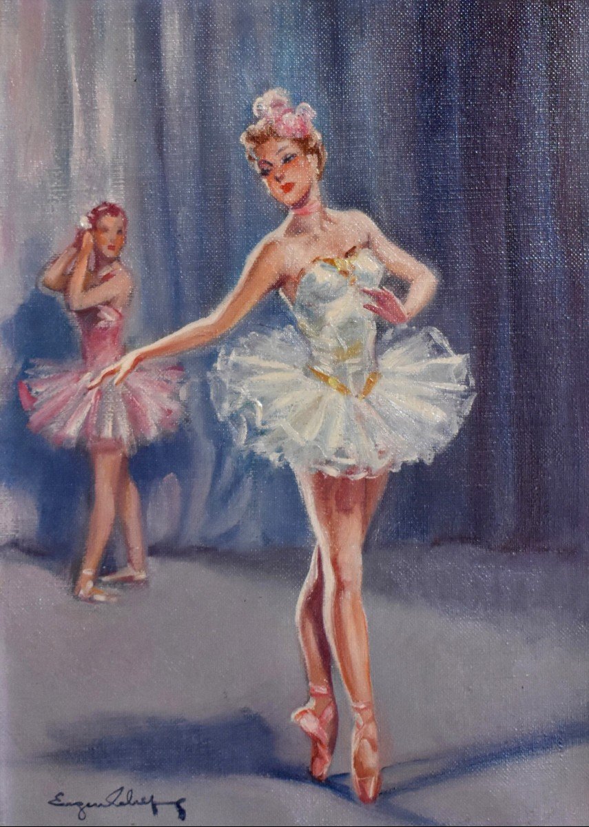 Eugène Leliepvre 1908 - 2013, Classical Dancers, Young Ballerinas In Tutu.-photo-2