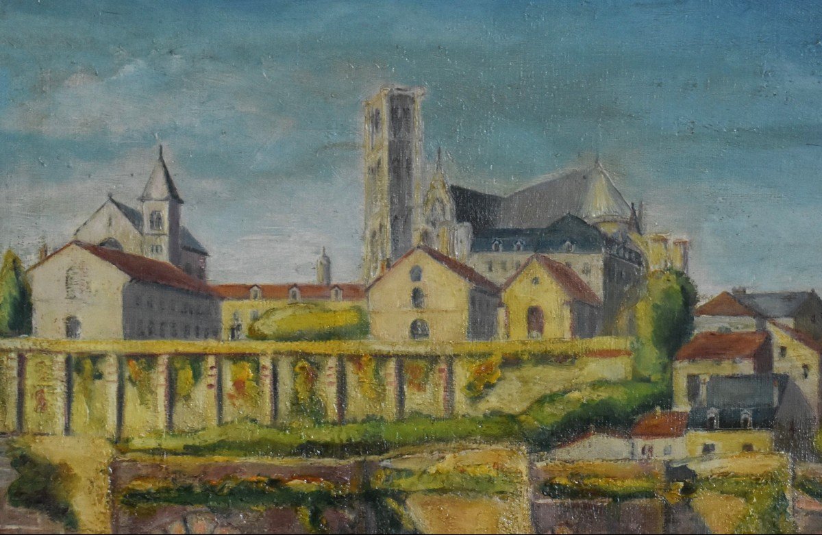 R. Taillandier XIX - XX, Landscape Pont Saint Etienne Limoges, Oil On Canvas Golden Frame.-photo-3