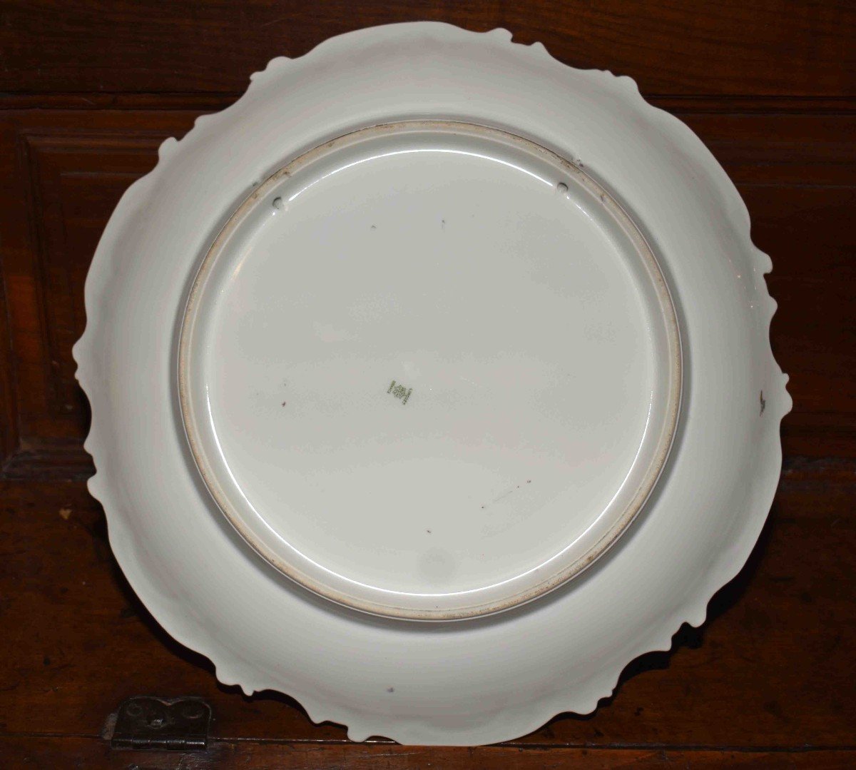 Headdress The Young (1887) Pair Of Large Decorative Plates Entirely Hand Painted, Deer Decor-photo-5