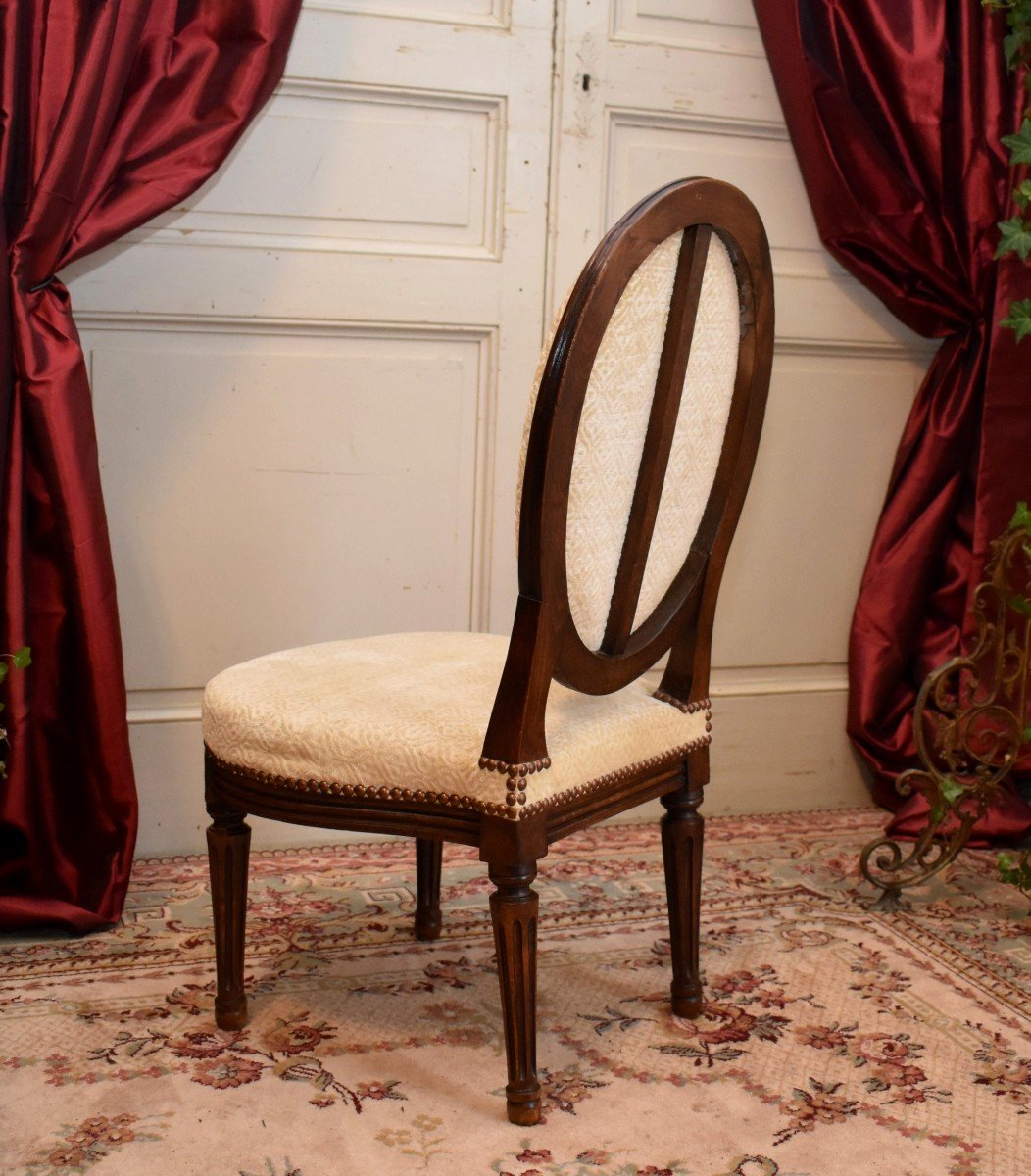 Chaise Chauffeuse De Style Louis XVI ,  Chaise Basse  De Nourrice Fin XIXème.-photo-4