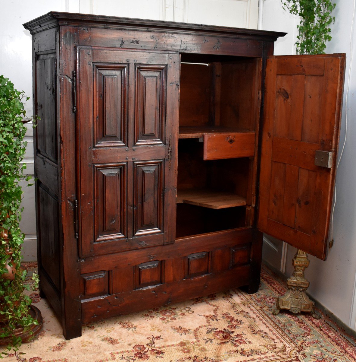 Cabinet Forming Chest, Louis XIII Cabinet From The 18th Century, Plates.-photo-4