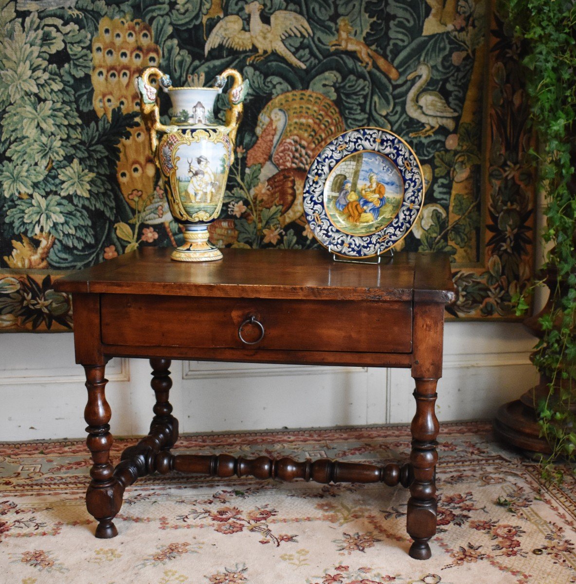Table Louis XIII En Noyer, XVIIe. Table d'Appoint.-photo-2