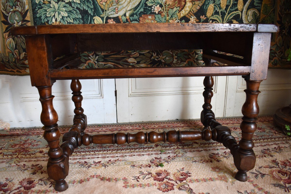 Table Louis XIII En Noyer, XVIIe. Table d'Appoint.-photo-1