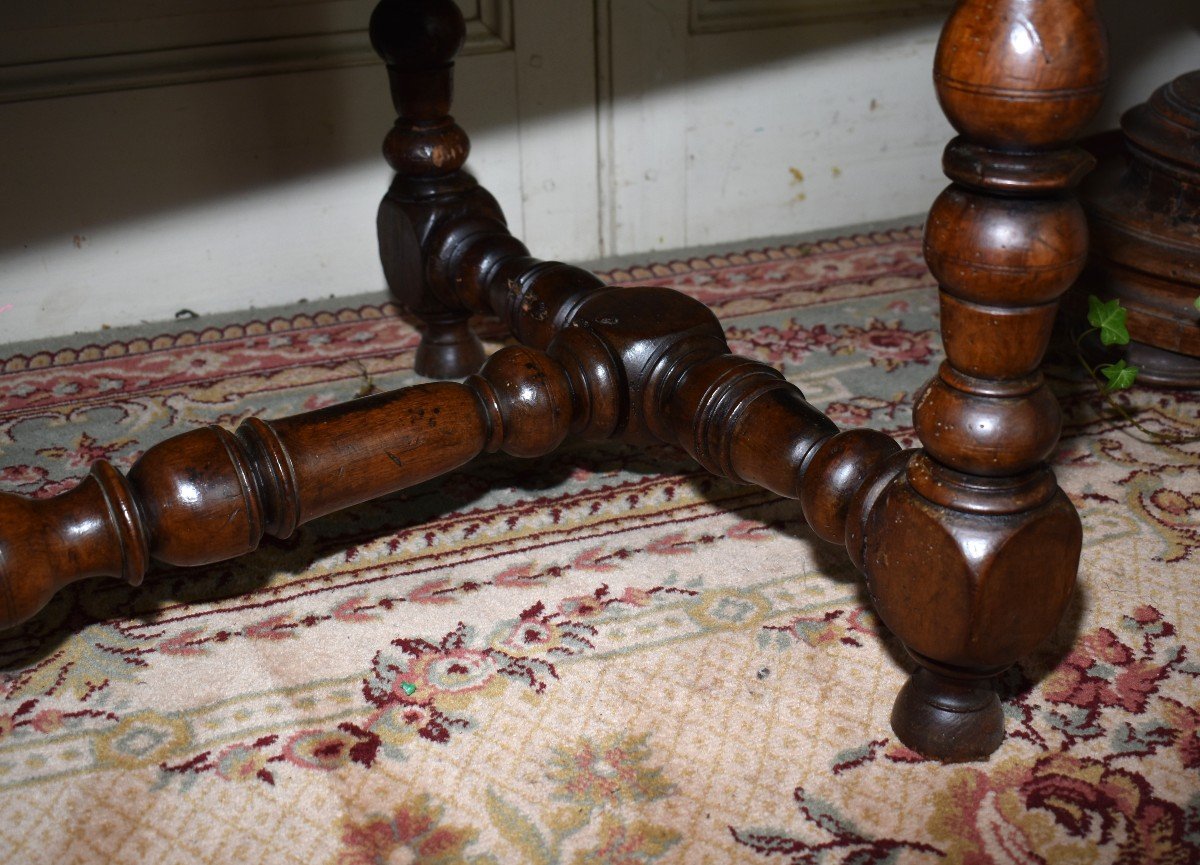 Table Louis XIII En Noyer, XVIIe. Table d'Appoint.-photo-5