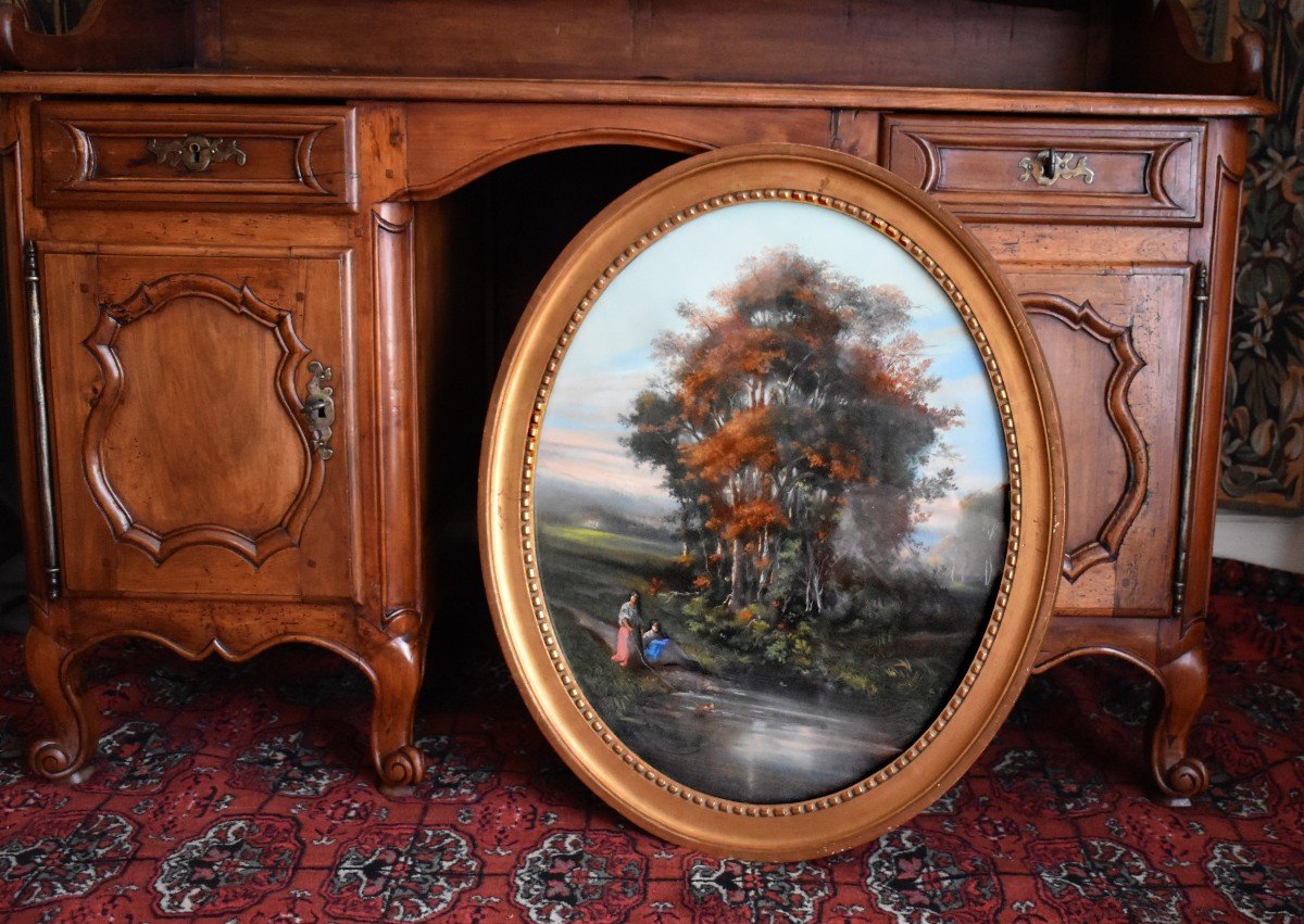 Donzel Charles (1824-1889) Pillar And Administrator Of The Crozant School, Animated Landscape, Past-photo-2