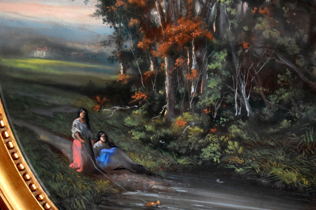 Donzel Charles (1824-1889) Pillar And Administrator Of The Crozant School, Animated Landscape, Past-photo-6