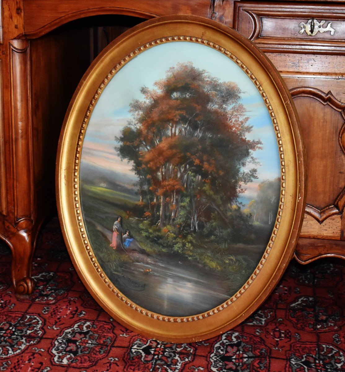 Donzel Charles (1824-1889) Pillar And Administrator Of The Crozant School, Animated Landscape, Past