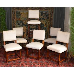 Suite Of Six Renaissance Style Chairs - Louis XIII