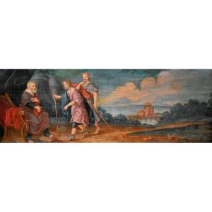 L' Annonce Au Roi Hérode De La Naissance De l'Enfant Jésus,  Tableau religieux , Scène Biblique