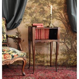 Table de chevet ou de nuit,   table volante dite  à en-cas , petit meuble d'appoint ou bibus