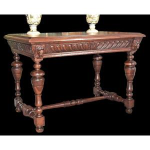 Console de style Renaissance - Louis XIII , table à écrire , Bureau de milieu , guéridon XIXe