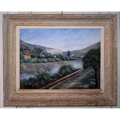 Painting, Oil Painting On Canvas, Landscape, Lucien De Clereauville.