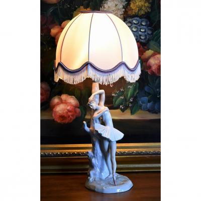 Ballerina Porcelain Lamp, Colombine.