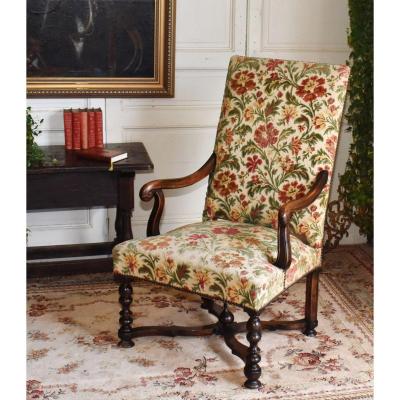 Fauteuil Louis XIV , Haut Dossier, Début XVIIIe.