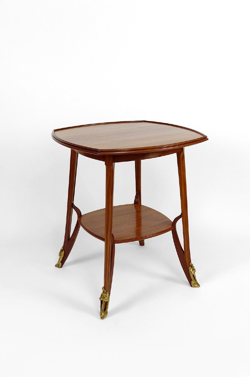 "olga" Pedestal Table By Louis Majorelle In Mahogany, France, Circa 1900