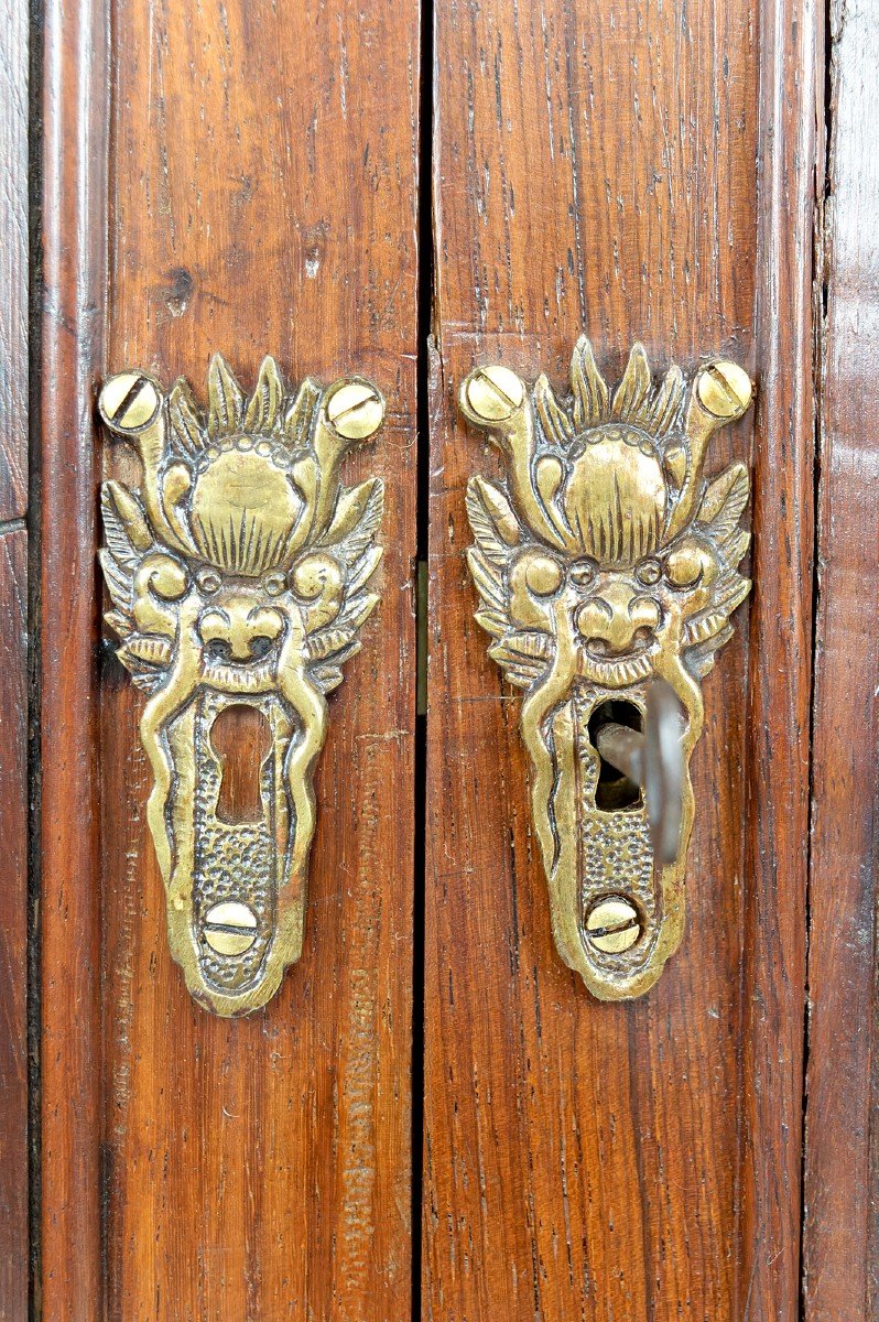 Important Cabinet Asiatique En Bois Sculpté, Vietnam Ou Chine, Circa 1880-photo-3