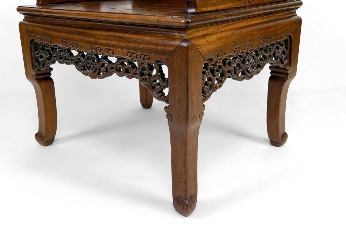 4 Important Asian Armchairs With Bats And Cranes, Indochina Or South China, Circa-photo-1