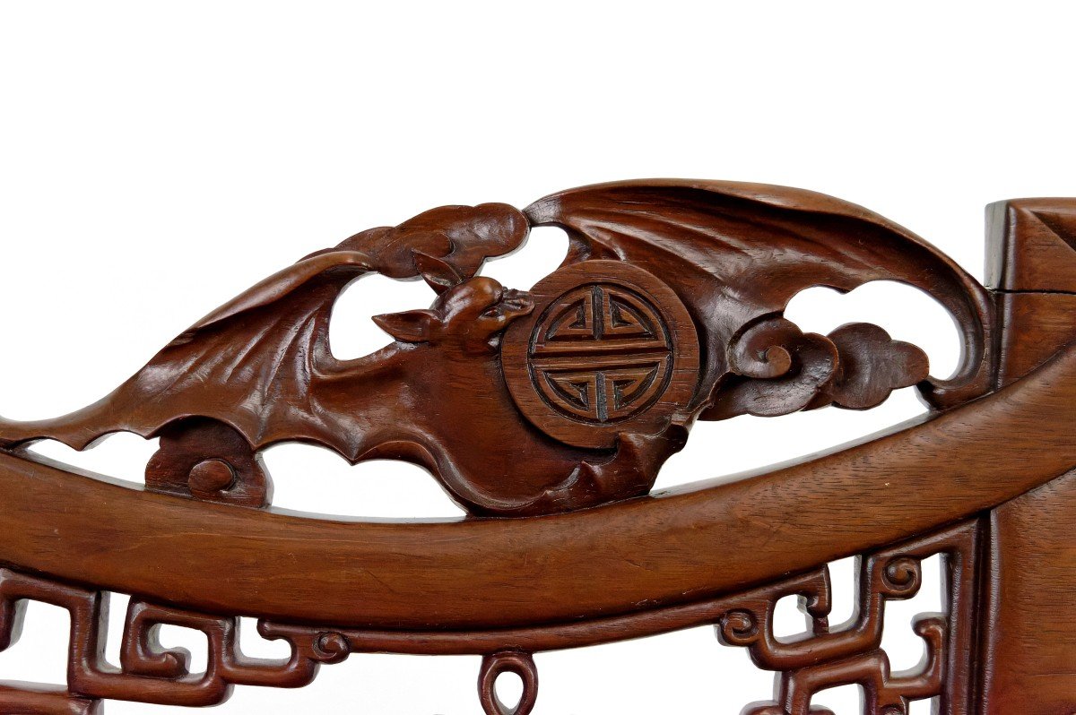 4 Important Asian Armchairs With Bats And Cranes, Indochina Or South China, Circa-photo-5