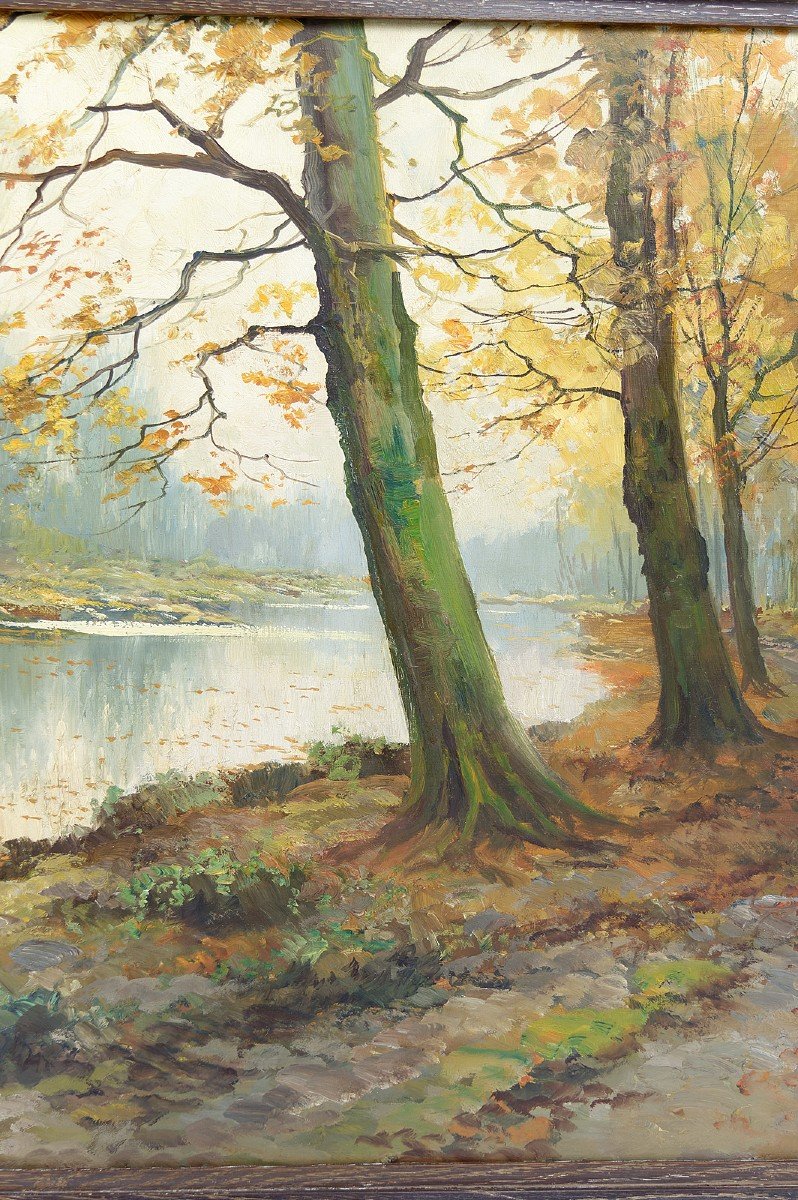 Autumn Landscape, Impressionist Painting By Kees Terlouw, France, Circa 1910-photo-2