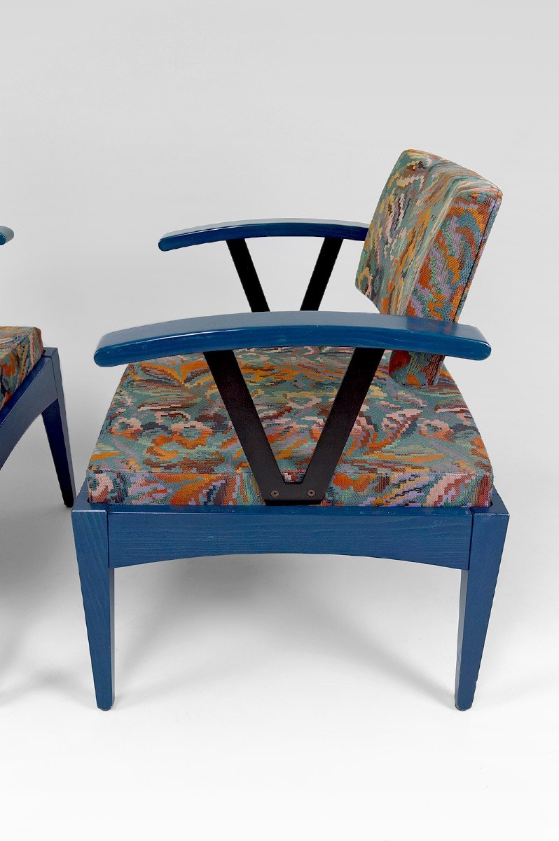 Paire De Fauteuils Design Baumann, France, Années 70/80-photo-2