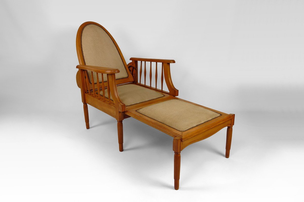 Morris Armchair / Lounge Chair In Beech, Art Deco, France, Circa 1925-photo-2