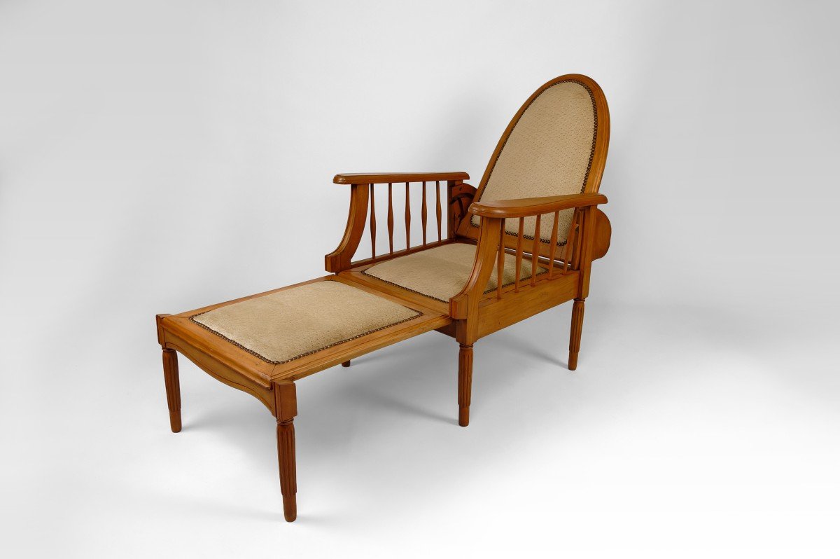 Morris Armchair / Lounge Chair In Beech, Art Deco, France, Circa 1925