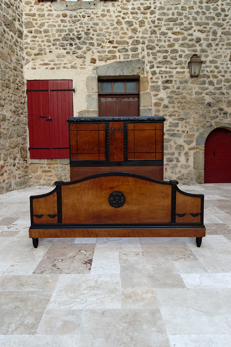 Lit Double Art Déco, France, Circa 1920-photo-4