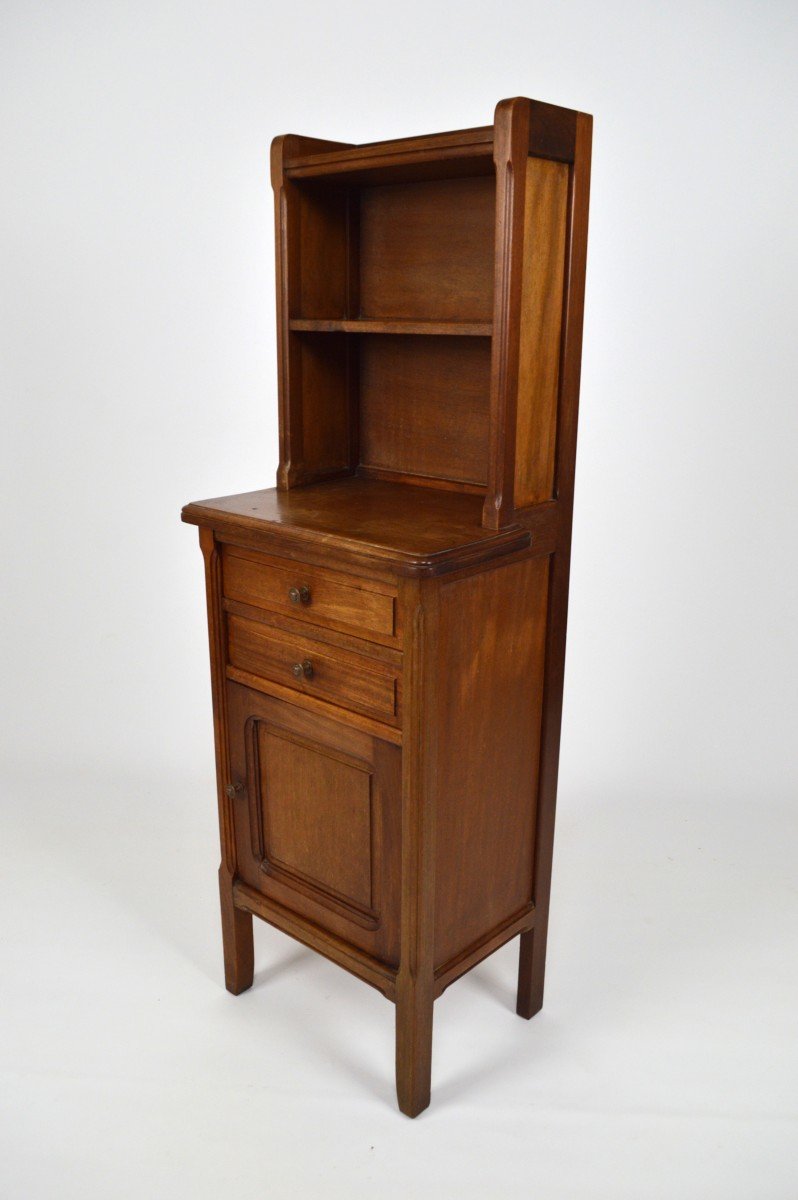 Chevet Art Nouveau Par Mathieu Gallerey En Acajou, Circa 1920-photo-2