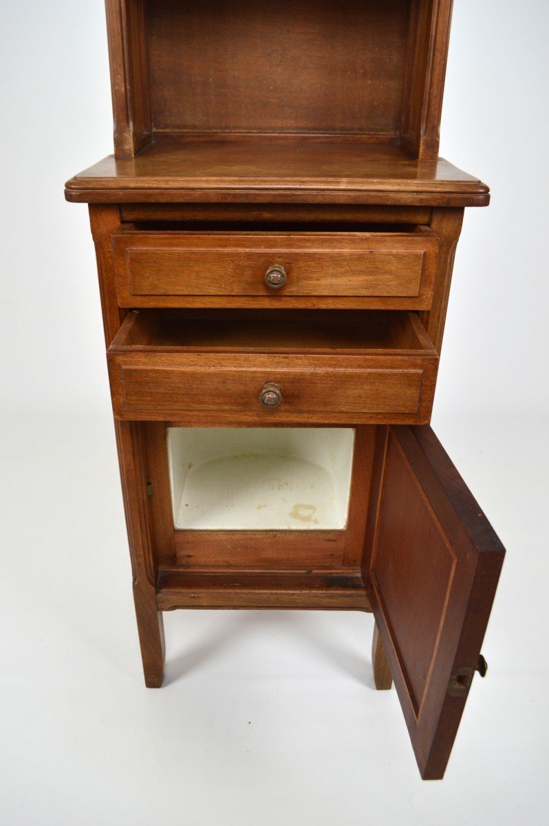 Chevet Art Nouveau Par Mathieu Gallerey En Acajou, Circa 1920-photo-2