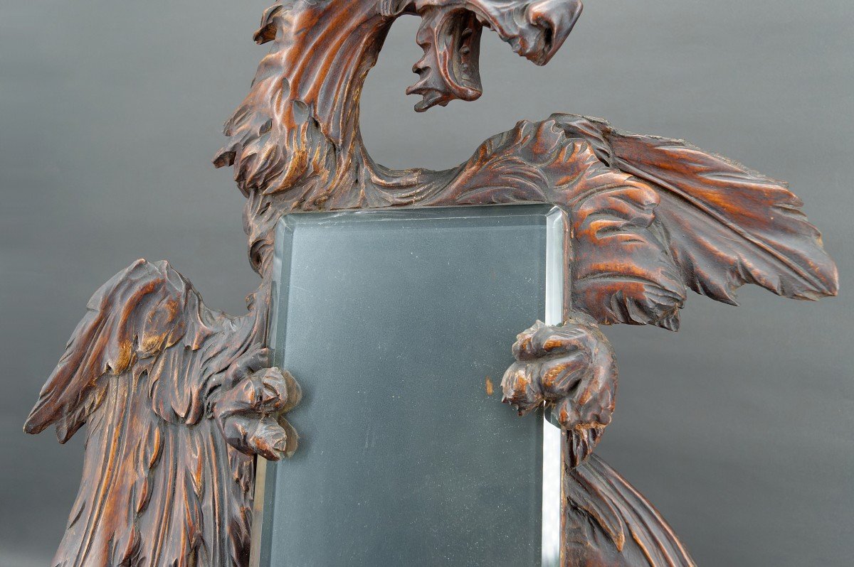 Miroir Au Dragon Attribué à  Gabriel Viardot, Japonisme, France, Circa 1880-photo-1