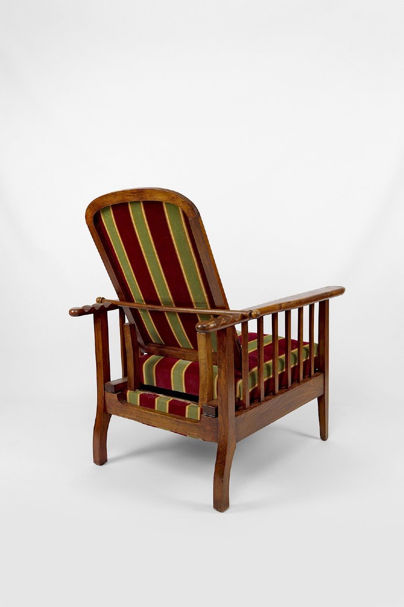 Fauteuil / Chaise Longue Morris, Arts & Crafts, Royaume-uni, Circa 1900-photo-8