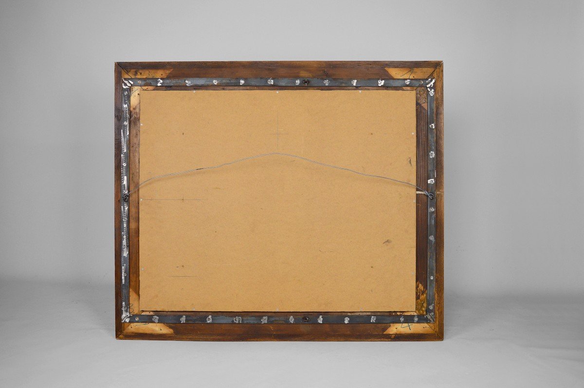 Large Napoleon III Mirror In Molded Oak, France, Circa 1860-photo-8