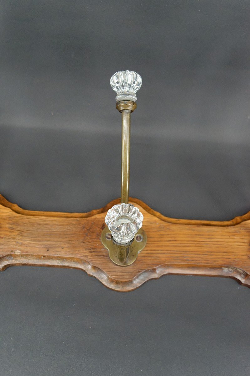 Oak And Crystal Coat Rack / Coat Stand, Napoleon III, Circa 1860-photo-4