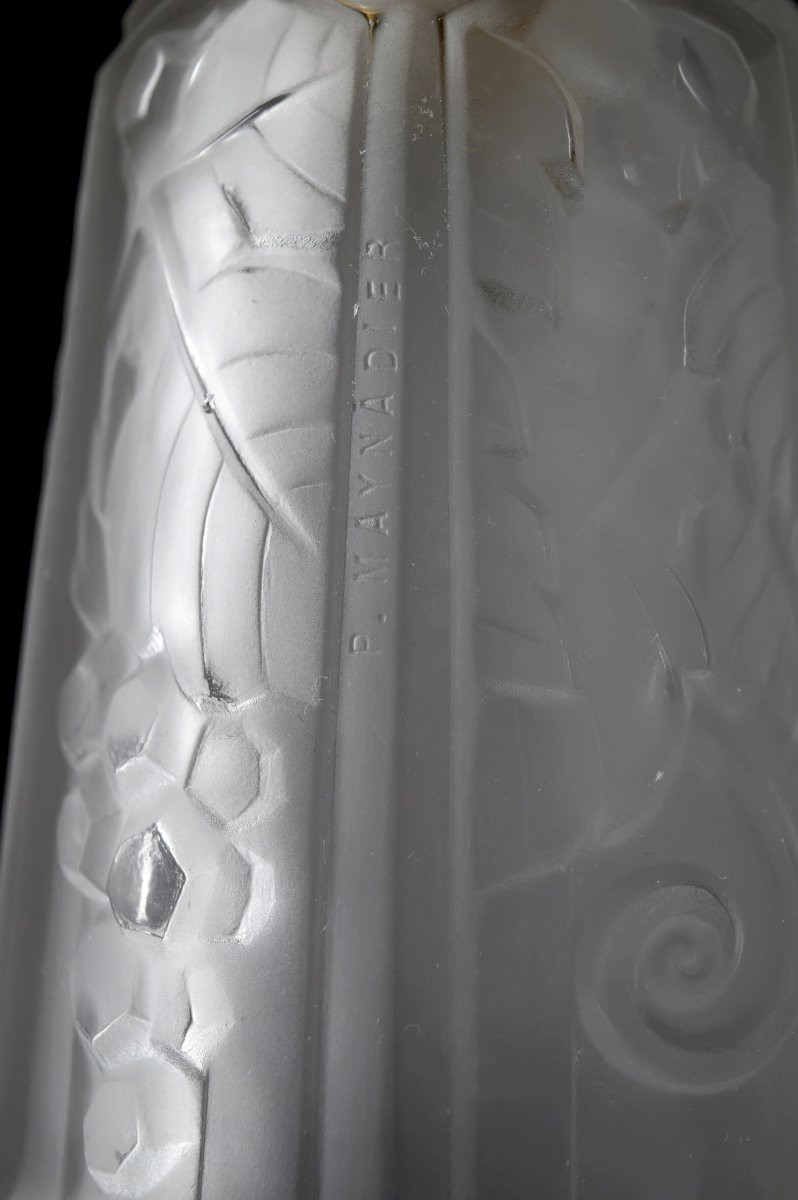 Important Bronze And Marble Table Lamp, Art Nouveau, France, Circa 1890-photo-1