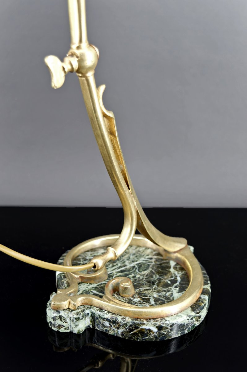 Important Bronze And Marble Table Lamp, Art Nouveau, France, Circa 1890-photo-8