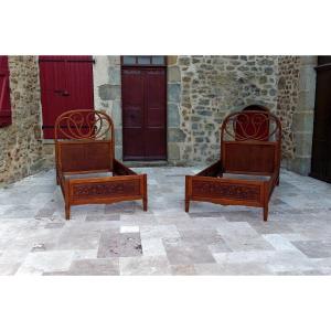 Pair Of Bentwood Beds By Thonet, Circa 1900