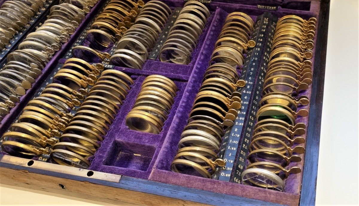 Large Box Of Trial Lenses - Circa 1860-photo-4