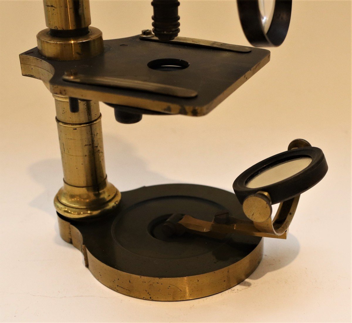 Microscope Nachet à Pied Rond, Circa 1865-photo-2