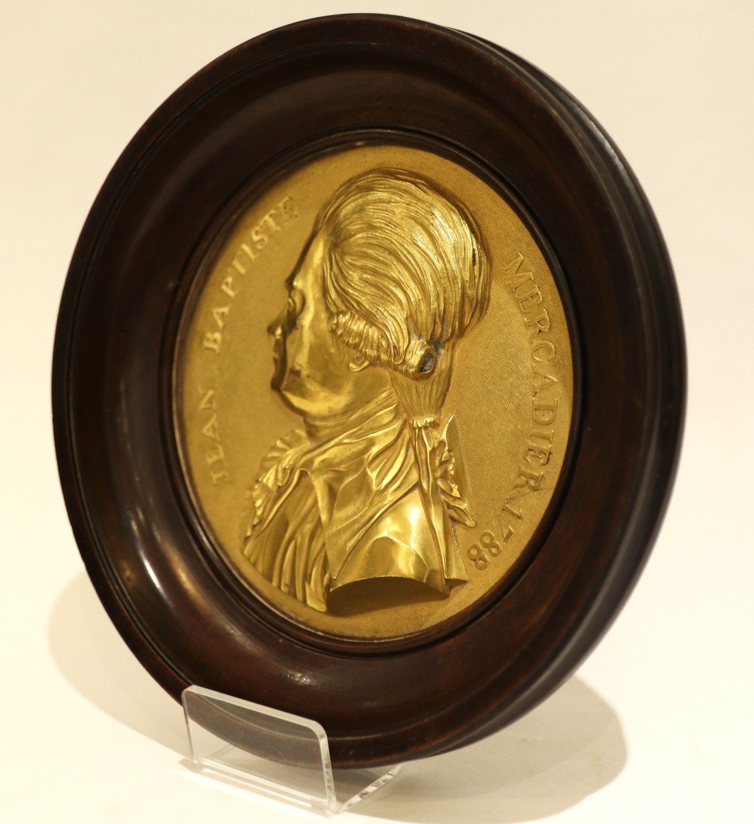 Portrait En Bronze Doré de Mercadier, Circa 1815-photo-4
