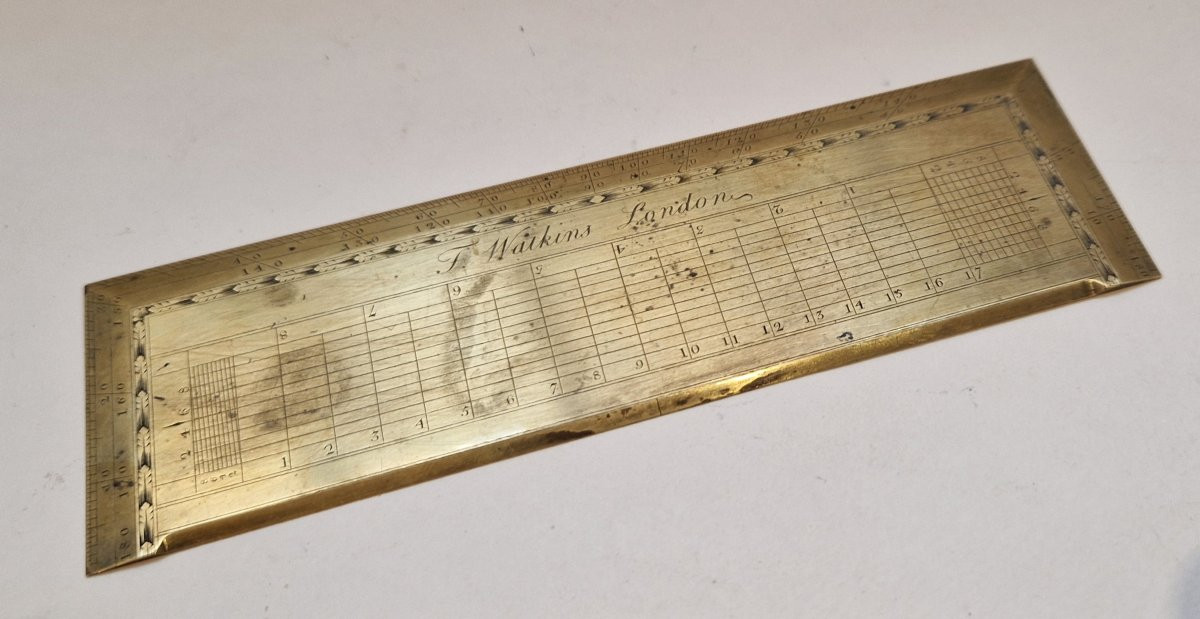 Rapporteur Rectangulaire Par Watkins, Circa 1760-photo-2