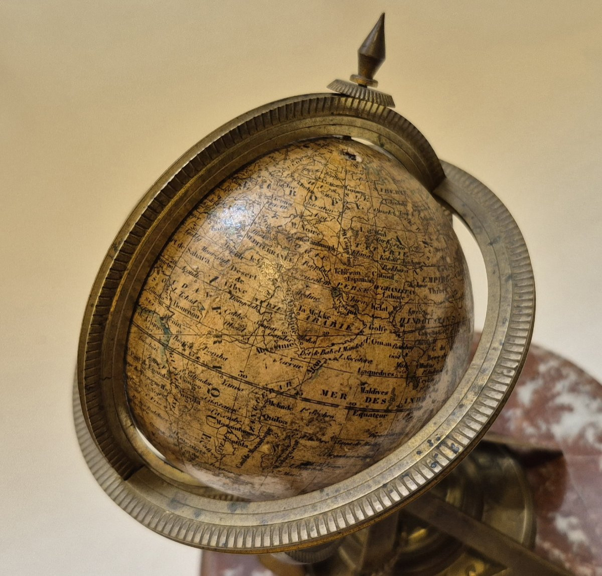 Delamarche Petit globe terrestre de 8cm 1857-photo-3