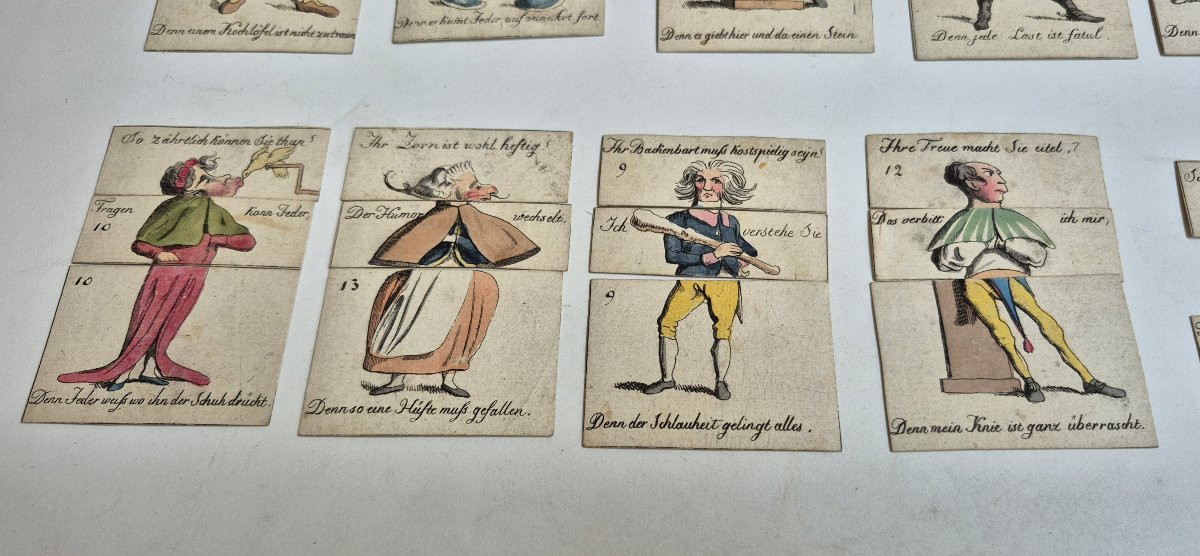 Jeu de cartes à transformation, XIXe-photo-1